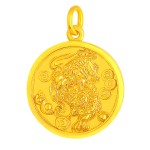 999 Pure Gold Ancient-method Pi Xiu Wealth Attracting Pendant